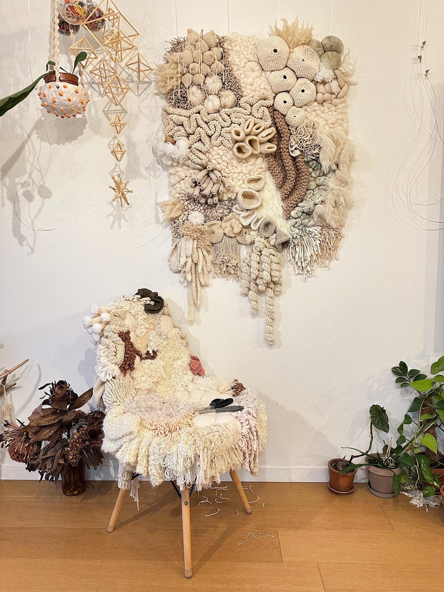 Macramé Wall Art – Coral Reef Inspired Fiber Tapestry