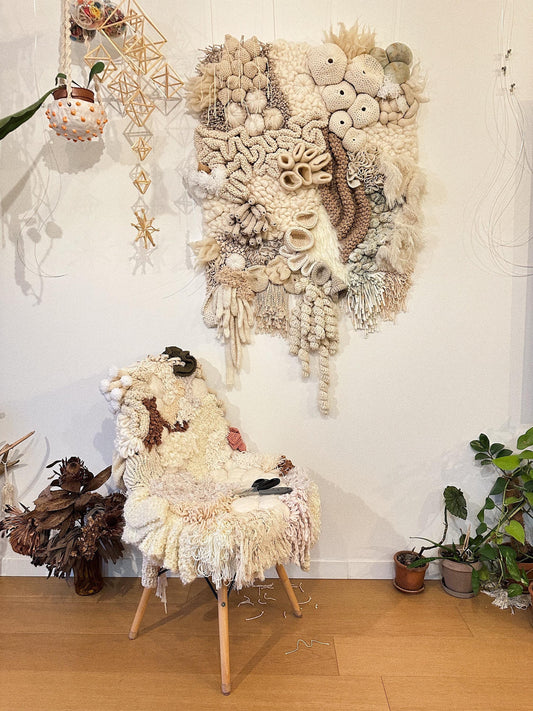 Macramé Wall Art – Coral Reef Inspired Fiber Tapestry