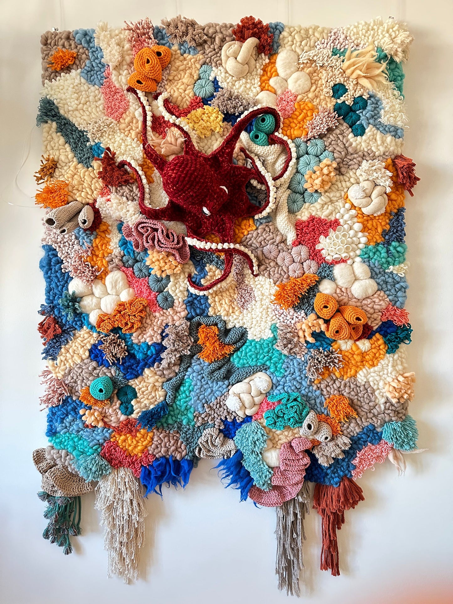 Custom Wall Hanging | Statement Fiber Art | Octopus Textile Decor