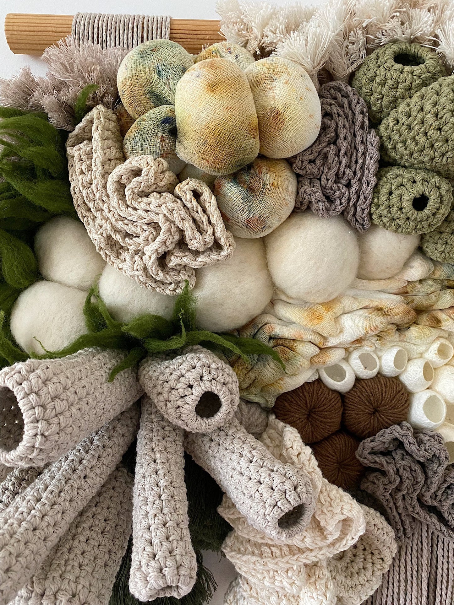 Mixed-Media Handmade Coral Reef Wall Hanging | Textile Art Tapestry | Awesome Knots