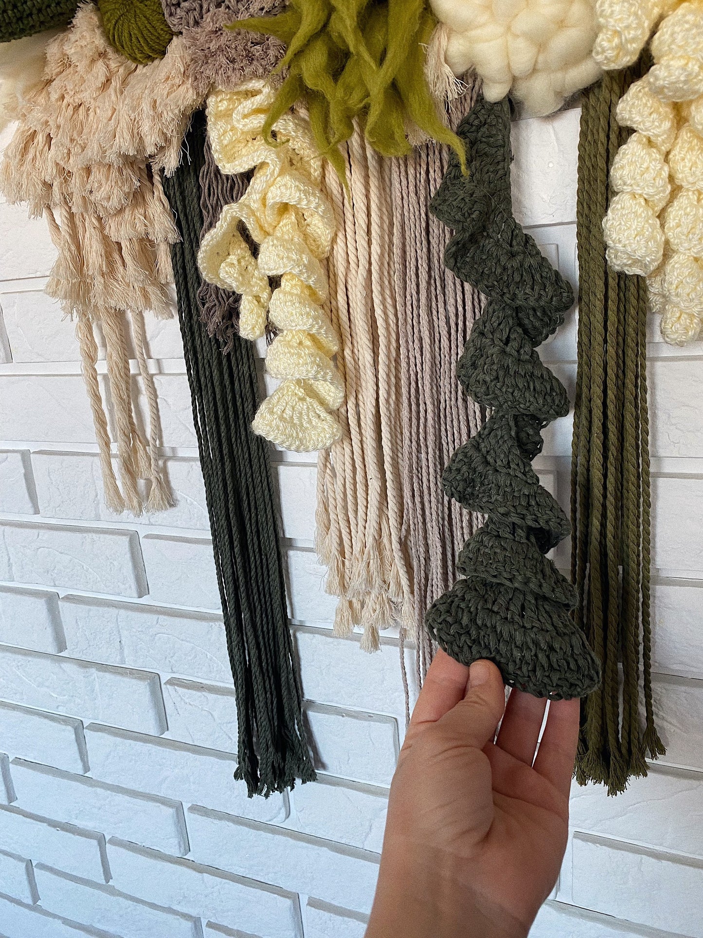 Coral Reef Wall Hanging – Crocheted & Knitted Fiber Art