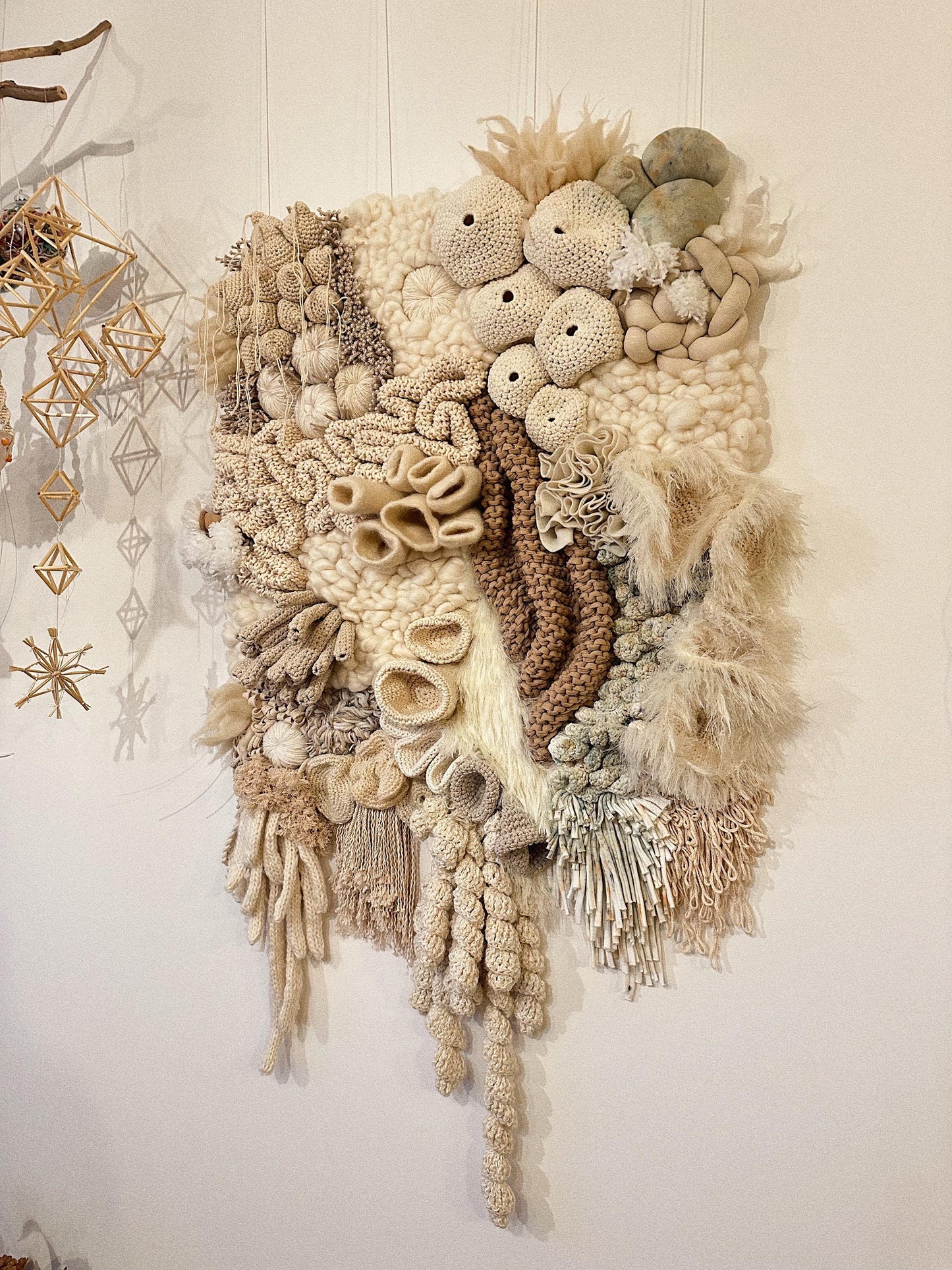 Macramé Wall Art – Coral Reef Inspired Fiber Tapestry