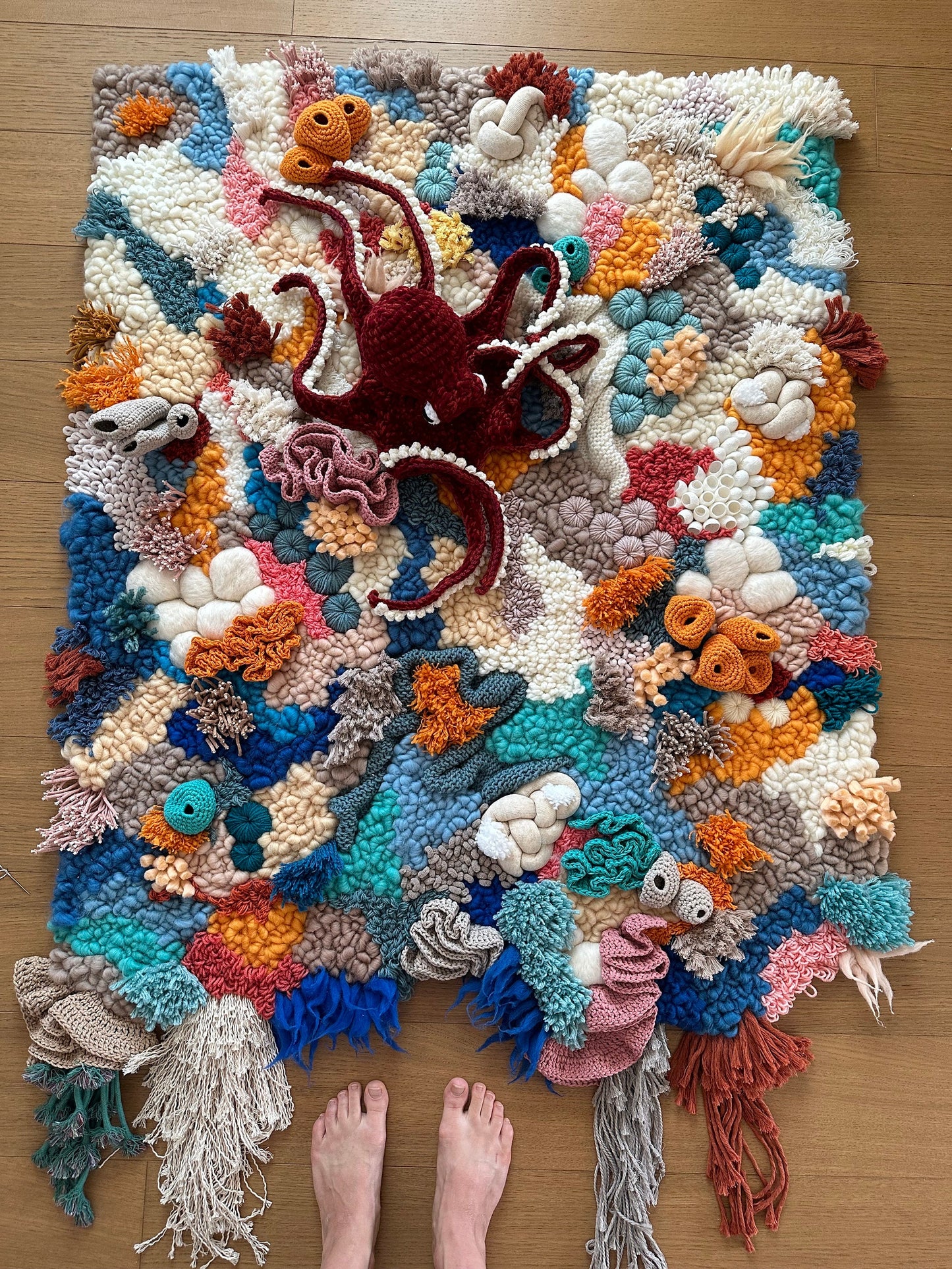 Custom Wall Hanging | Statement Fiber Art | Octopus Textile Decor