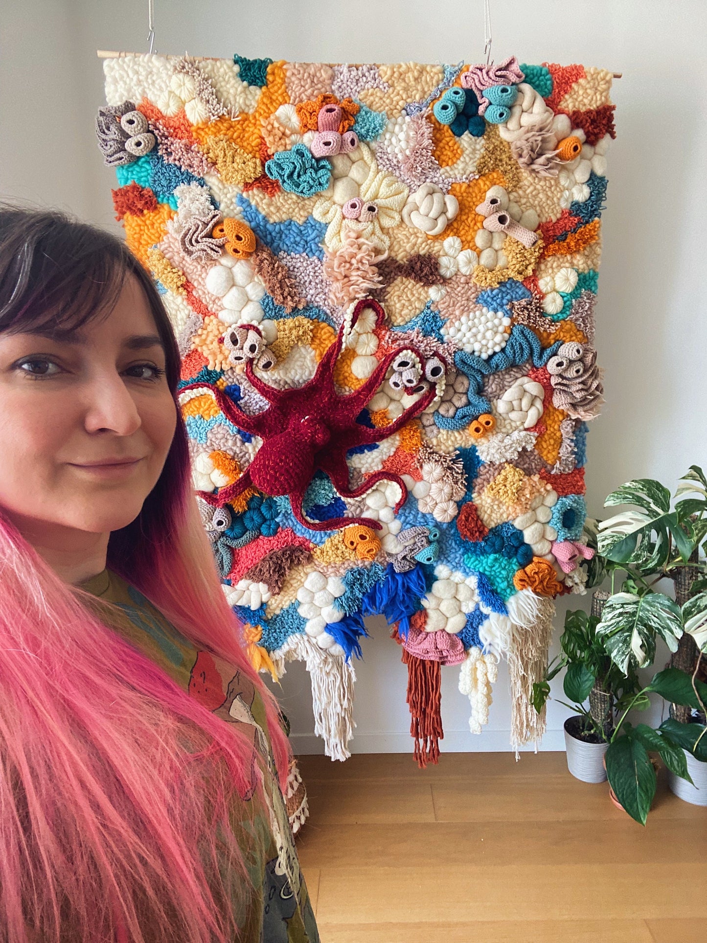 Large Custom Wall Hanging | Statement Fiber Art | Octopus Textile Art