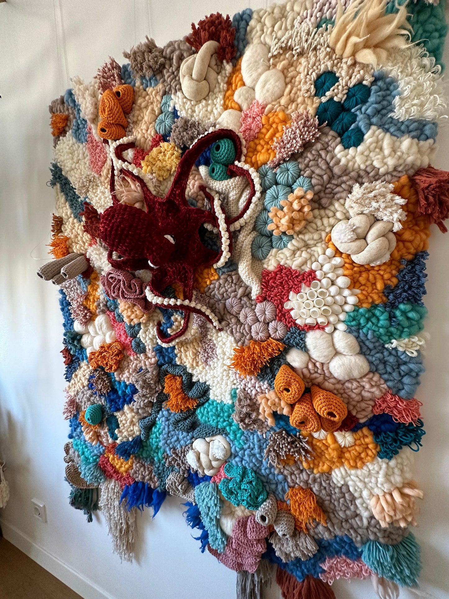 Custom Wall Hanging | Statement Fiber Art | Octopus Textile Decor