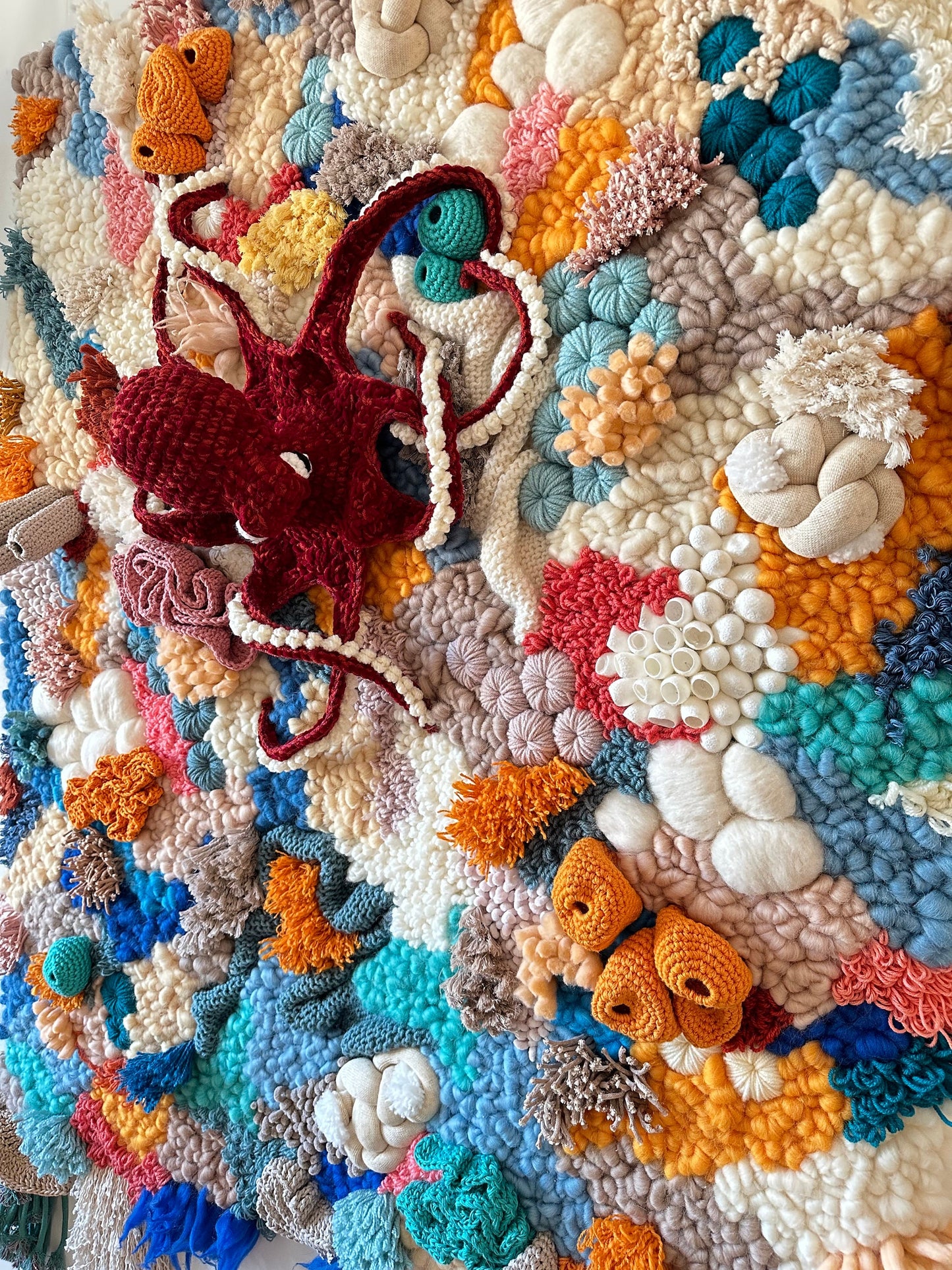 Custom Wall Hanging | Statement Fiber Art | Octopus Textile Decor
