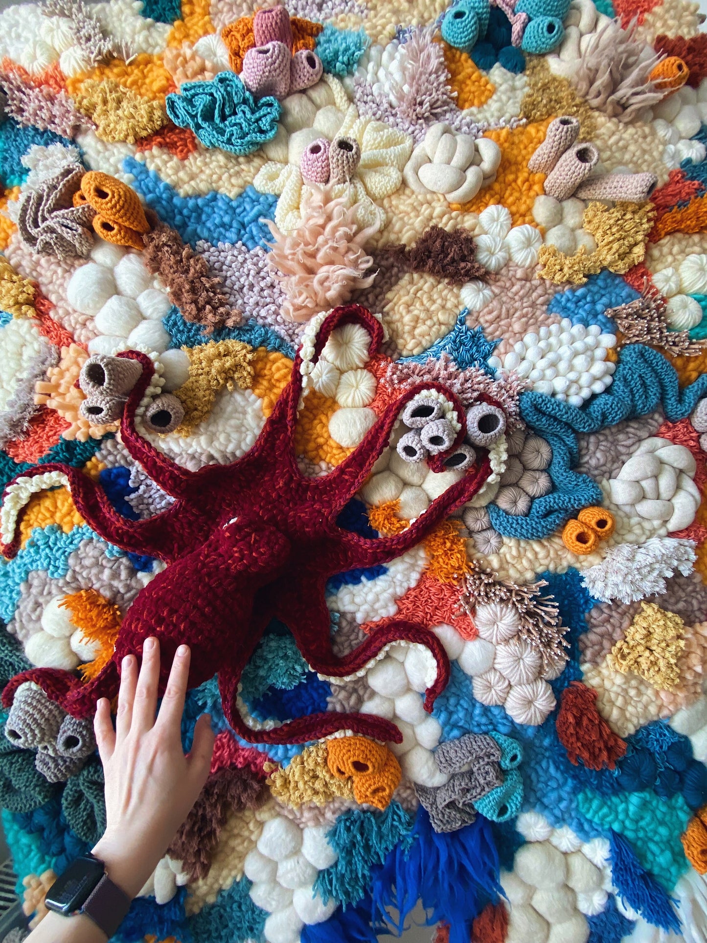 Large Custom Wall Hanging | Statement Fiber Art | Octopus Textile Art