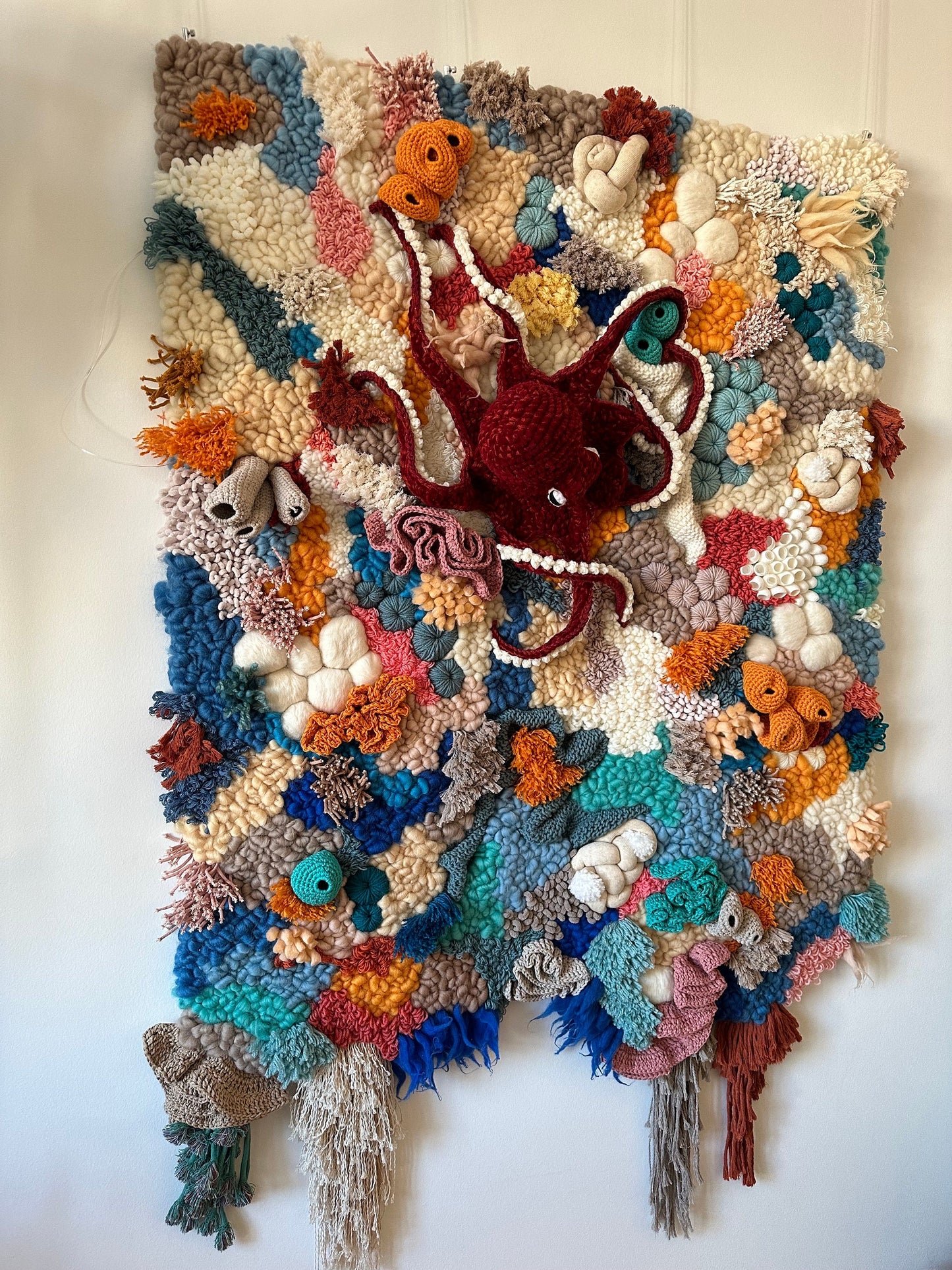 Custom Wall Hanging | Statement Fiber Art | Octopus Textile Decor