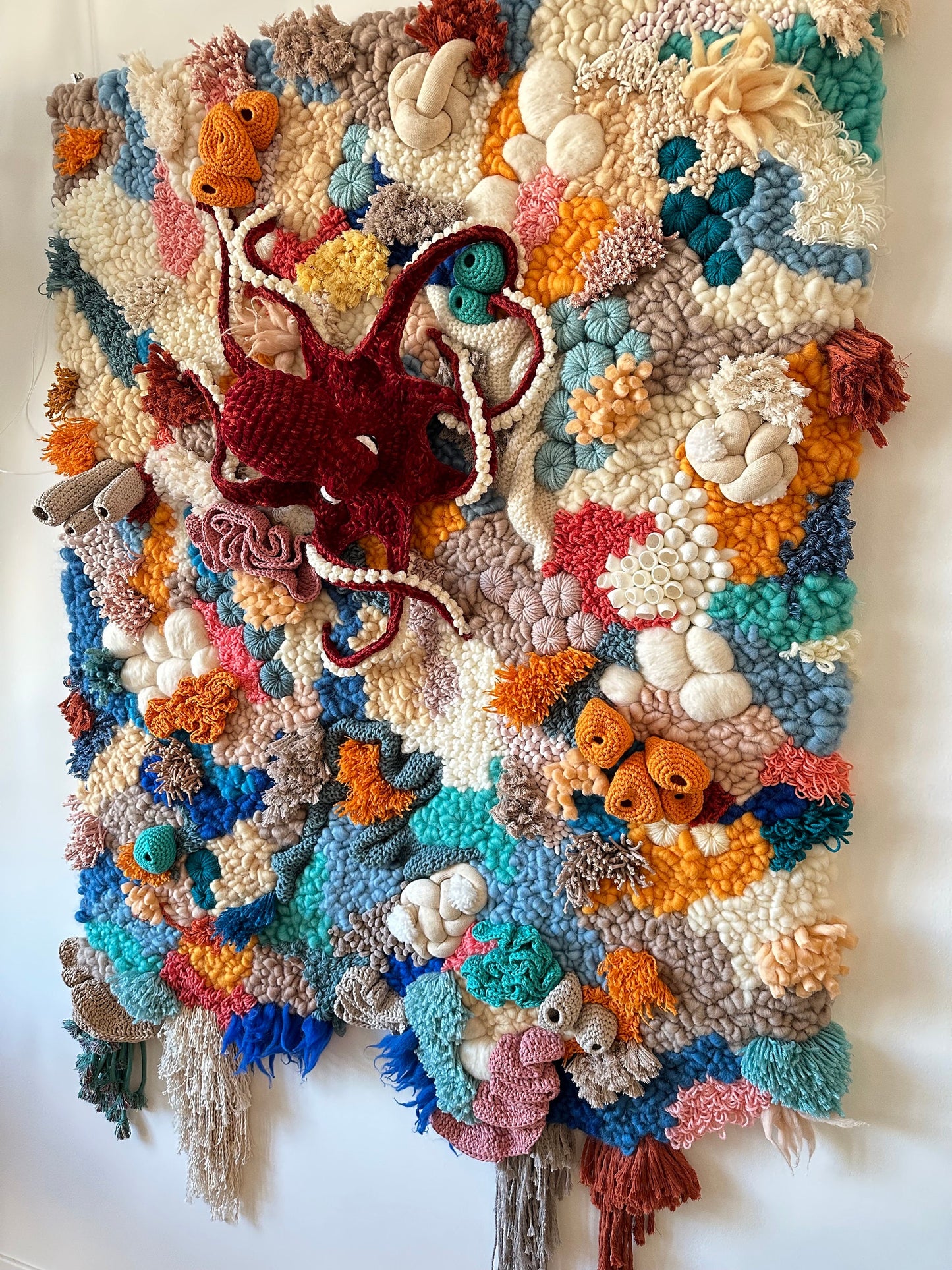 Custom Wall Hanging | Statement Fiber Art | Octopus Textile Decor