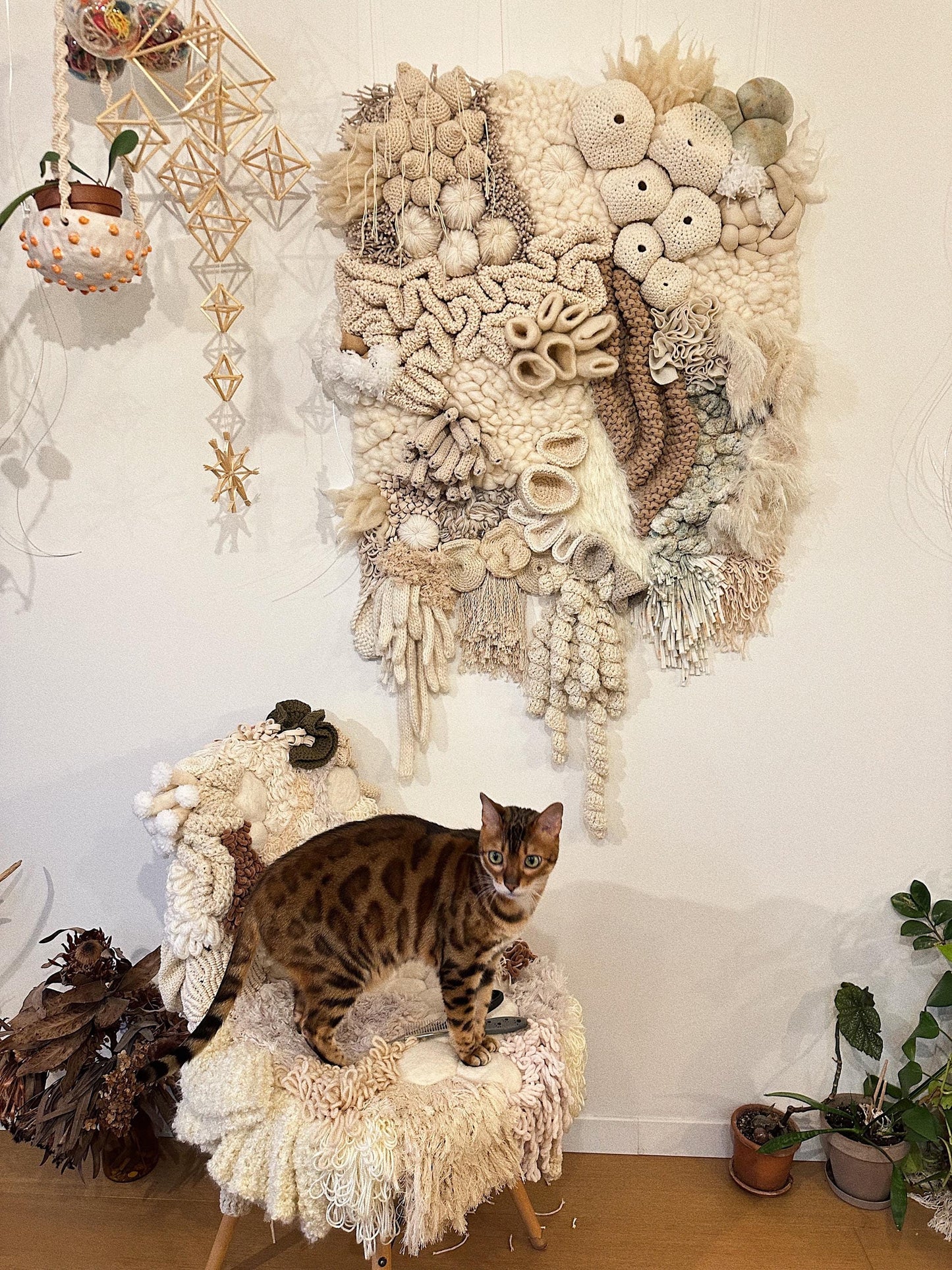 Macramé Wall Art – Coral Reef Inspired Fiber Tapestry